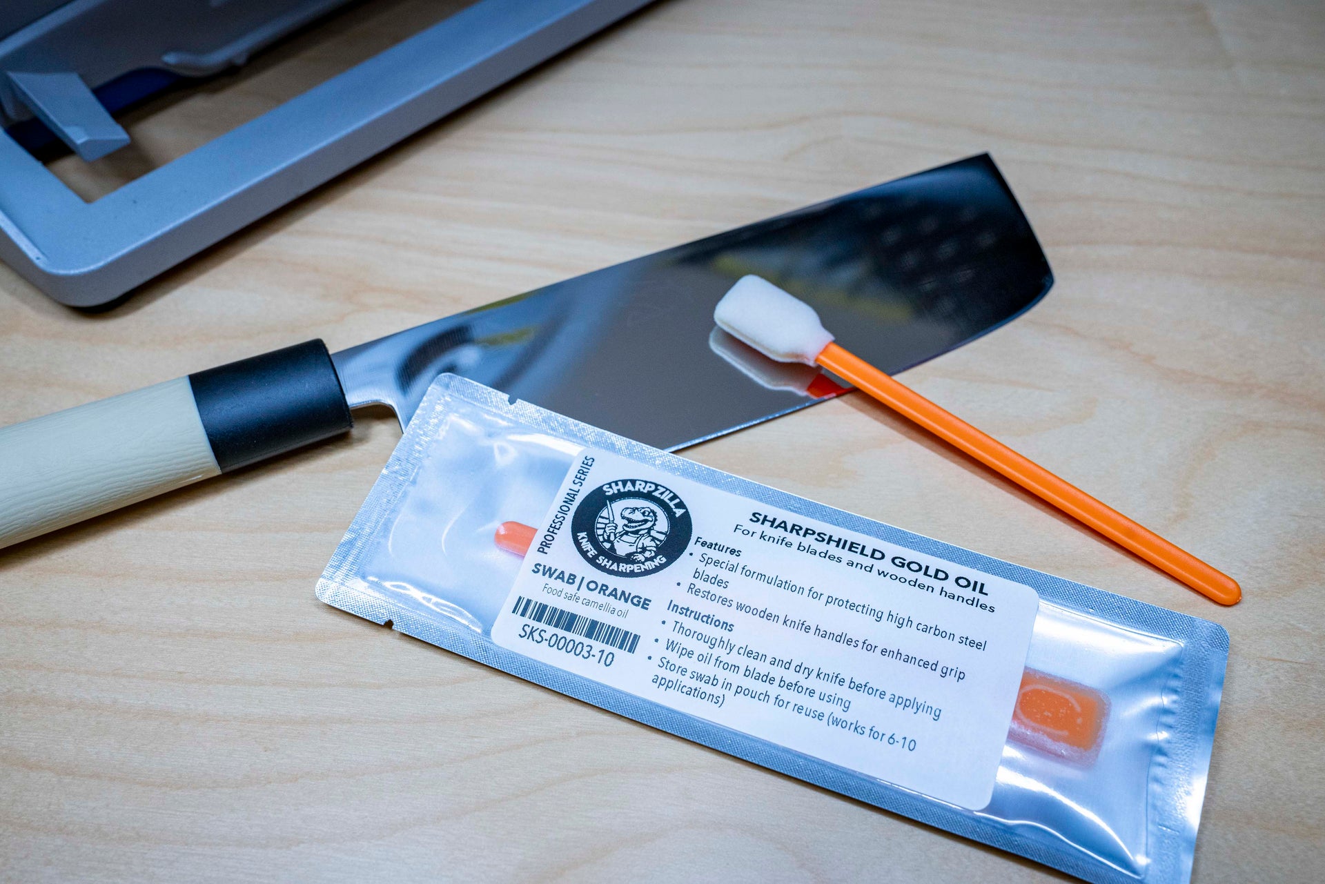 SharpShield Gold Knife Oil Swab – Sharpzilla Knife Sharpening